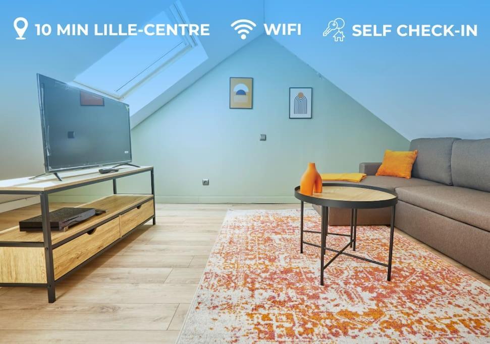 Apartamento Elegant T3 A 5 Min De La Gare Lille-Flandres Mons-en-Baroeul Exterior foto